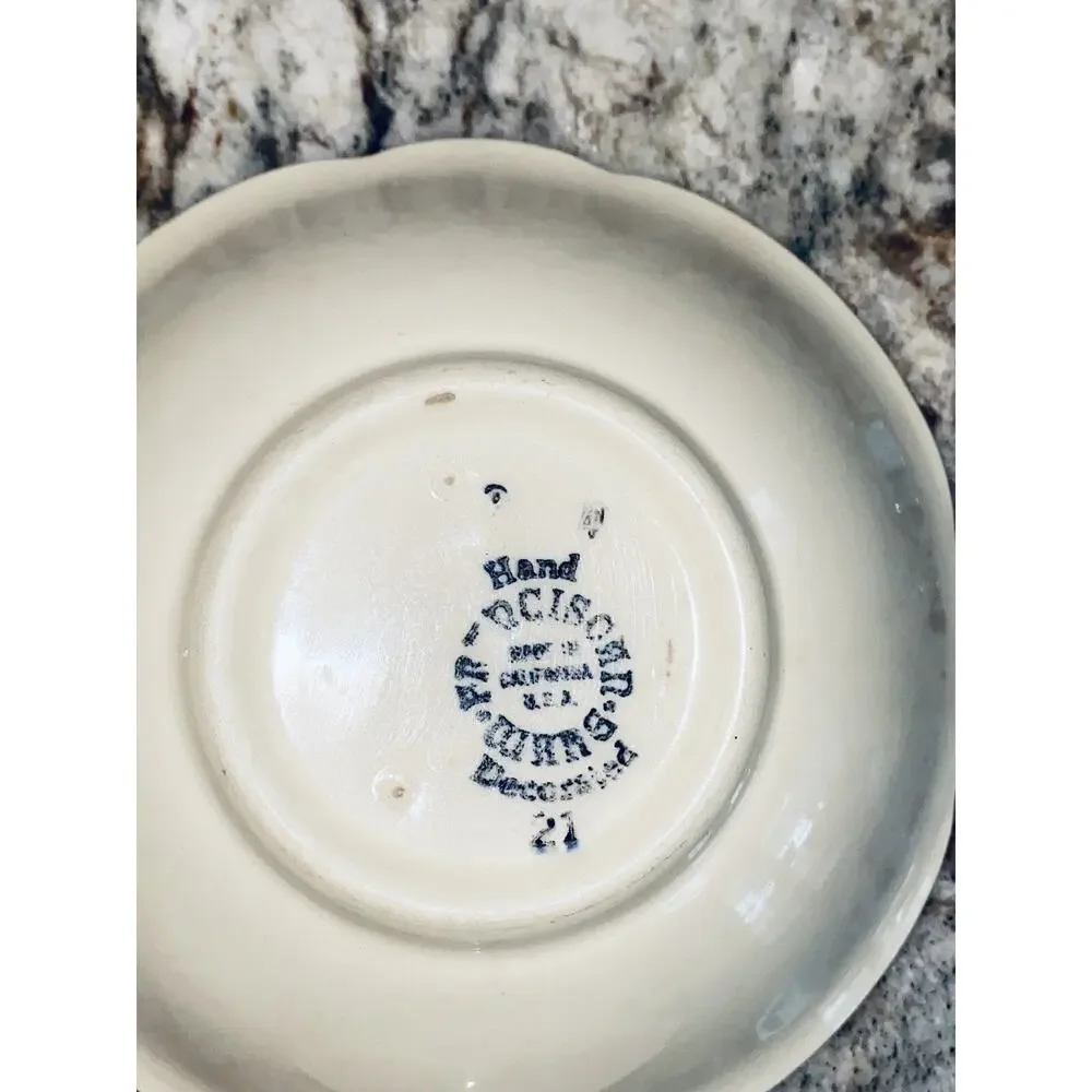 Franciscan Desert Rose Cereal Bowl Lot of 4 1947 Hand Decorated USA Backstamp